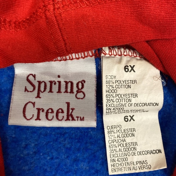 Vintage spring creek kitty cat flower hoodie size 6x - Picture 5 of 8